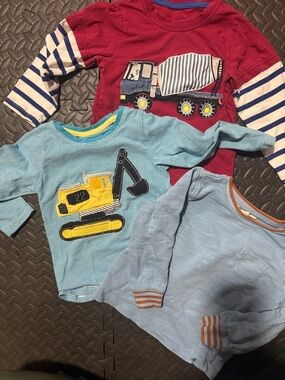 BODEN lot.  2T-3T Construction & Truck Long Sleeve Tops.